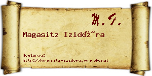 Magasitz Izidóra névjegykártya